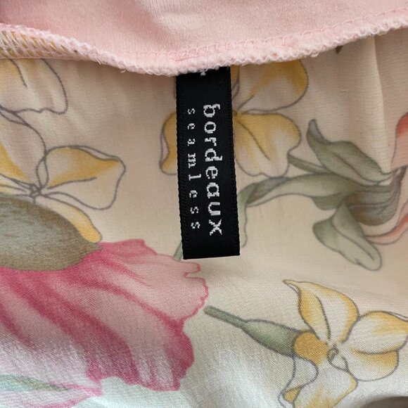 Vintage Y 2 K Bordeaux Seamless Silk Floral Tube Top | Women’s Size OS /Small - Picture 4 of 6